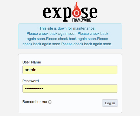 Expose Offline page